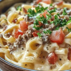 If you're a fan of hearty comfort food that combines the best of both worlds, then Loaded Bacon Cheeseburger Alfredo Pasta is a dish that will quickly become a staple in your kitchen. Imagine a creamy, dreamy Alfredo sauce enveloping perfectly cooked fettuccine pasta, topped with crispy bacon, juicy ground beef, and the unmistakable flavors of a classic cheeseburger. This dish not only satisfies your cravings but also delivers an unforgettable culinary experience that will leave your taste buds dancing.