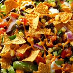 Taco salads have become a beloved staple in many households, offering a versatile and delicious way to enjoy the classic flavors of a taco in a healthier format. Whether served at casual gatherings, family dinners, or potlucks, taco salads cater to a variety of tastes and dietary preferences, making them a popular choice for any occasion. This Crunchy Dorito Taco Salad is a unique and flavorful twist on the traditional recipe, incorporating everyone's favorite cheesy corn chips to create a delightful mélange of textures and tastes that will leave your guests craving more.