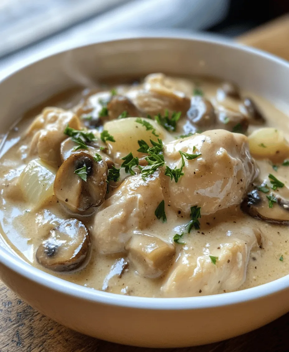 To create the perfect creamy chicken and mushroom delight, it’s essential to understand the role of each ingredient in the dish. Each component contributes to the overall flavor and texture, ensuring a well-balanced and satisfying meal.