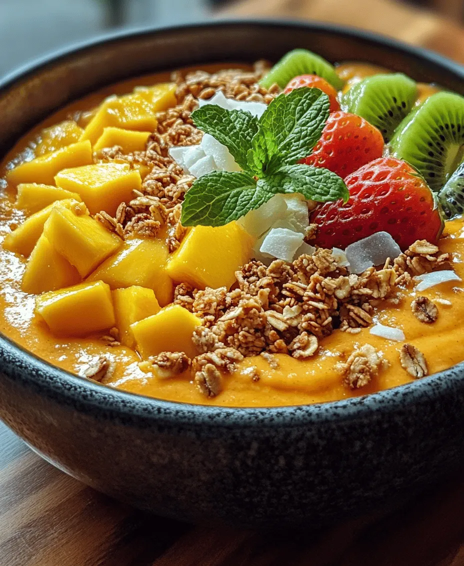 Welcome to the vibrant and delicious world of smoothie bowls, where taste meets nutrition in a visually stunning presentation. Today, we’re excited to share our recipe for a Creamy Mango Smoothie Bowl, a delightful dish that is not only a feast for the eyes but also a powerhouse of nutrients. This smoothie bowl is perfect for breakfast, a post-workout snack, or a light dessert, and it’s bursting with tropical flavors that transport you straight to a sun-soaked paradise.