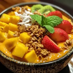 Welcome to the vibrant and delicious world of smoothie bowls, where taste meets nutrition in a visually stunning presentation. Today, we’re excited to share our recipe for a Creamy Mango Smoothie Bowl, a delightful dish that is not only a feast for the eyes but also a powerhouse of nutrients. This smoothie bowl is perfect for breakfast, a post-workout snack, or a light dessert, and it’s bursting with tropical flavors that transport you straight to a sun-soaked paradise.