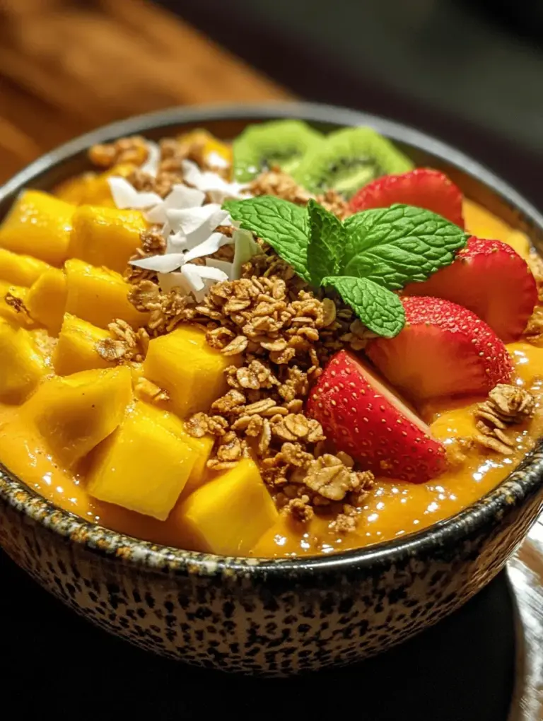 Welcome to the vibrant and delicious world of smoothie bowls, where taste meets nutrition in a visually stunning presentation. Today, we’re excited to share our recipe for a Creamy Mango Smoothie Bowl, a delightful dish that is not only a feast for the eyes but also a powerhouse of nutrients. This smoothie bowl is perfect for breakfast, a post-workout snack, or a light dessert, and it’s bursting with tropical flavors that transport you straight to a sun-soaked paradise.