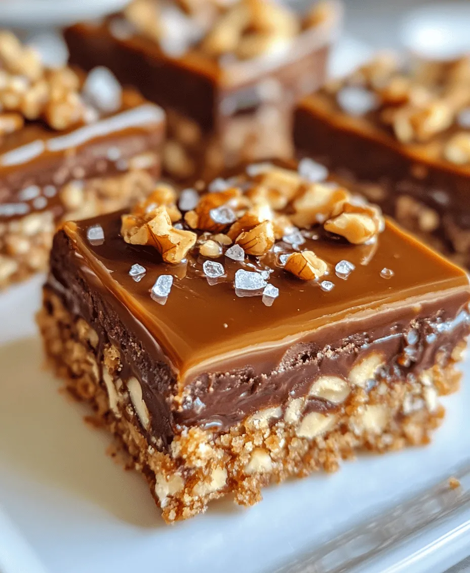 If you're in search of a dessert that perfectly marries the decadent flavors of chocolate and caramel with a satisfying crunch, look no further than these Decadent Caramel Chocolate Crunch Bars. This recipe is an irresistible treat that beckons dessert lovers with its luscious layers and delightful textures. With a rich chocolate base, gooey caramel, and a satisfying crunch from oats and nuts, these bars are sure to please everyone at your next gathering.