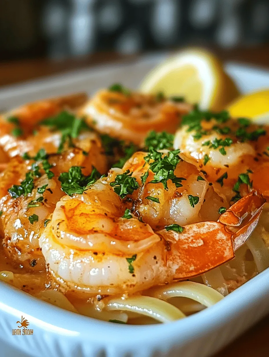 The origins of Garlic Butter Shrimp Scampi can be traced back to Italian cuisine, where "scampi" refers to a type of shellfish, specifically langoustines or Norway lobsters. However, in the United States, the term has evolved to commonly refer to shrimp cooked in a garlic and butter sauce. This dish beautifully exemplifies the cultural melding of Italian and American culinary traditions, showcasing the love for seafood and bold flavors.