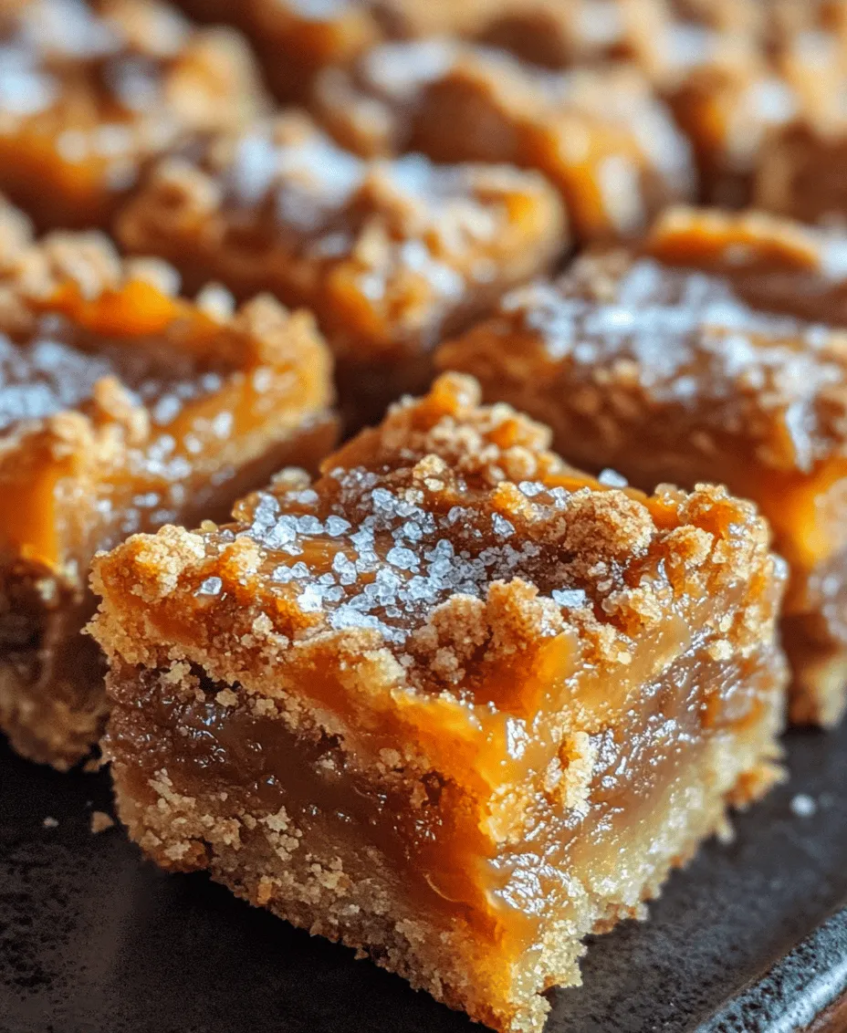 Indulge your senses with our Decadent Salted Caramel Butter Bars, a dessert that promises to elevate any occasion. With their rich buttery base, a luscious layer of velvety caramel, and a sprinkle of sea salt that tantalizes your taste buds, these bars are the epitome of dessert perfection. Whether you’re planning a family gathering, celebrating a milestone, or simply seeking a delightful treat to enjoy at home, this recipe is bound to impress friends and family alike.