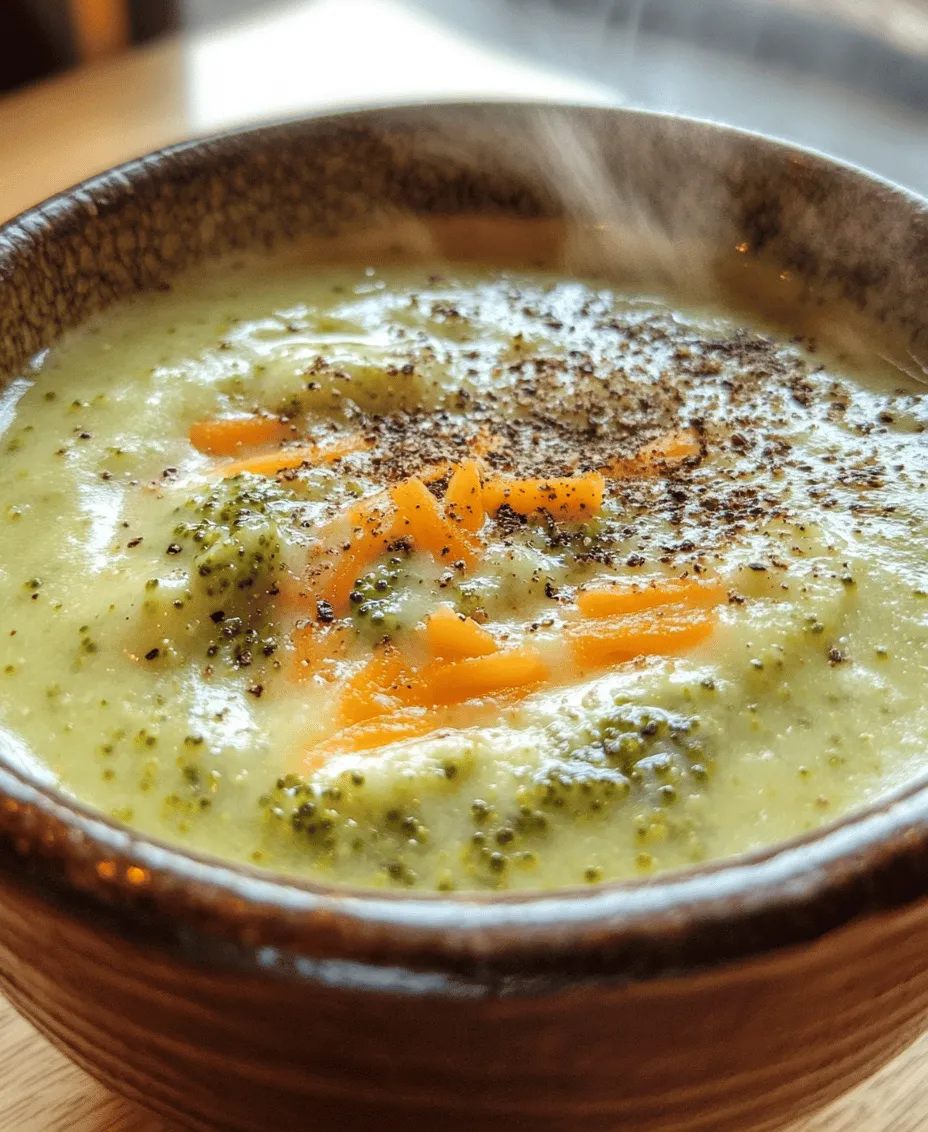 Broccoli Cheddar Soup has become a quintessential comfort food, adored by many for its creamy texture and rich, cheesy flavor. Whether served in a bread bowl at a bustling café or enjoyed at home on a cozy night, this soup has carved out a special place in American culinary culture. Its popularity has led to numerous adaptations and variations, making it a staple in many households. Now, more than ever, food enthusiasts are embracing the trend of recreating their favorite restaurant dishes at home, and what better recipe to start with than the beloved Broccoli Cheddar Soup from Panera?