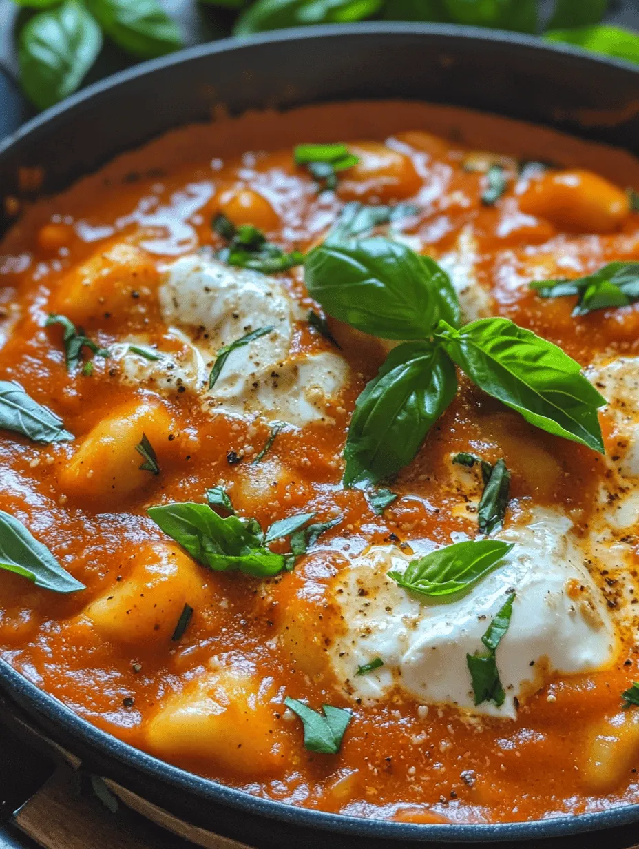 If you're searching for a dish that perfectly balances comfort and luxury, look no further than creamy tomato gnocchi with burrata. This sumptuous recipe embodies the heartwarming essence of Italian cuisine, showcasing the delightful dumplings known as gnocchi, which are often celebrated for their pillowy texture and ability to absorb flavors beautifully. With a rich, creamy tomato sauce and the addition of burrata cheese, this meal transforms into a gourmet experience that is sure to impress.