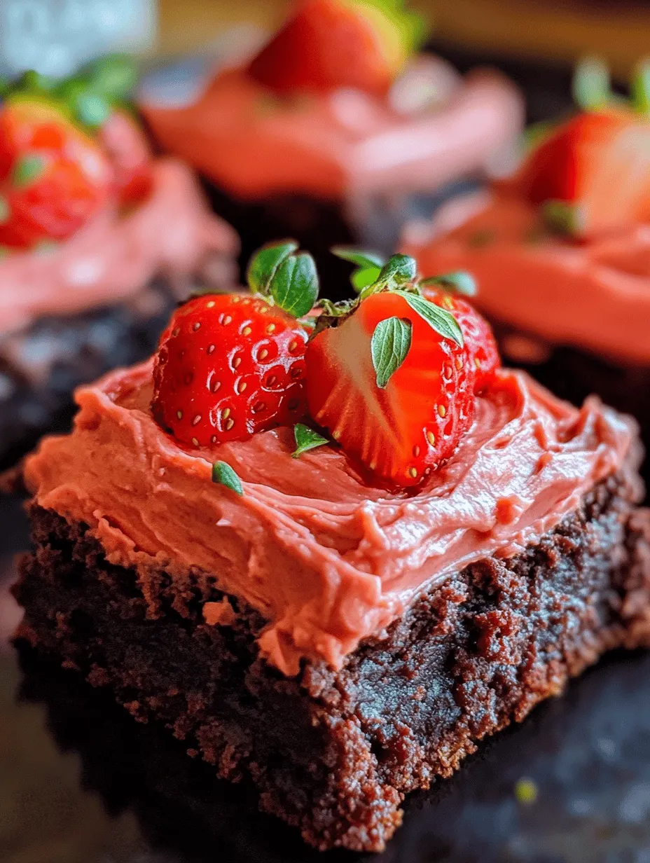 Delight in the rich and fruity flavors of strawberry brownies, a delectable twist on the classic dessert that combines the sweetness of strawberries with the richness of chocolate. These brownies offer a unique blend of tastes and textures that create a mouthwatering experience, perfect for any occasion. Whether you're hosting a gathering, celebrating a special event, or simply treating yourself to something sweet at home, these strawberry brownies are sure to impress family and friends.