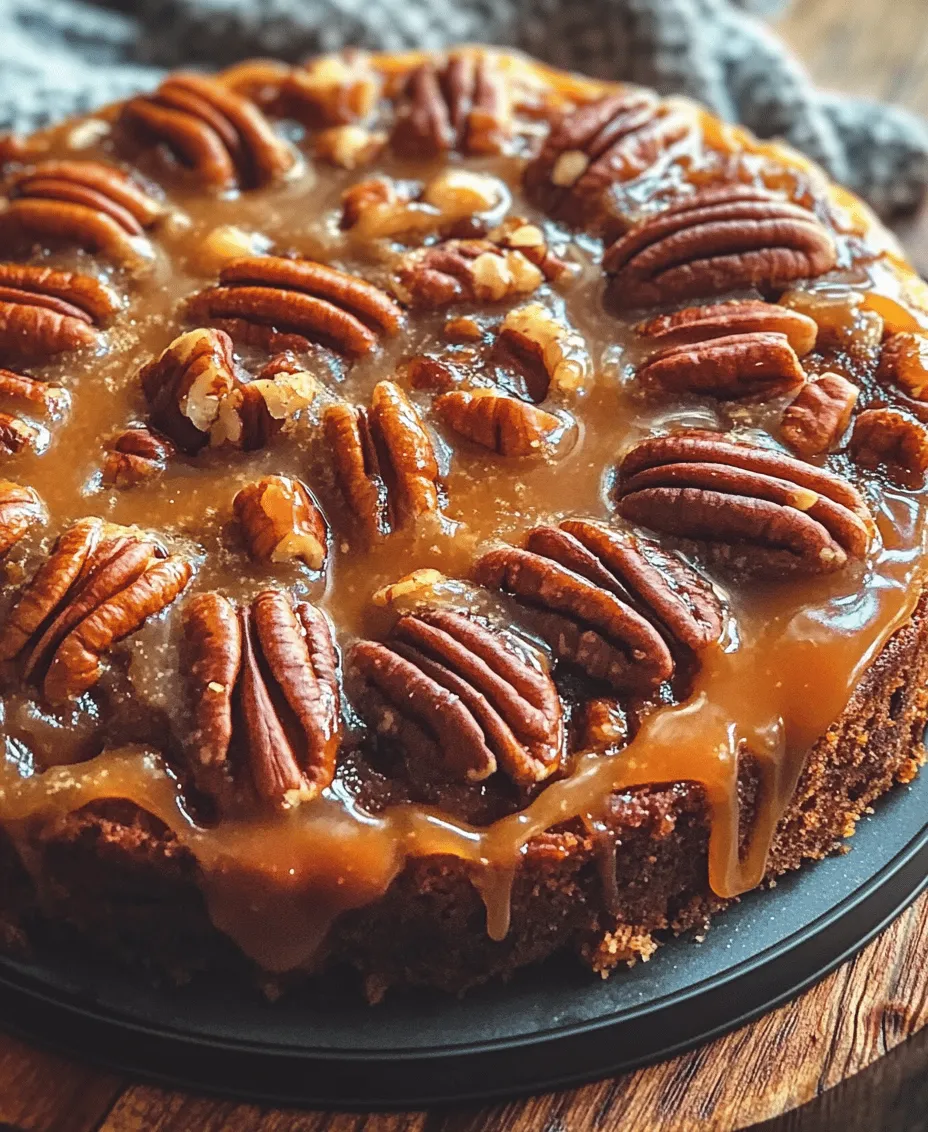 Upside-down cakes have a special place in the hearts of dessert lovers, offering a delightful surprise with each slice. The unique presentation, with caramelized fruit or nuts sitting atop a moist cake, creates a visually stunning dessert that captures attention at any gathering. Among these charming confections, the Upside-Down Caramel Pecan Cake stands out with its exquisite balance of sweet caramel and crunchy pecans. This cake not only showcases rich flavors but also embodies a comforting sense of home, making it a perfect centerpiece for family gatherings, festive celebrations, or a cozy evening treat.