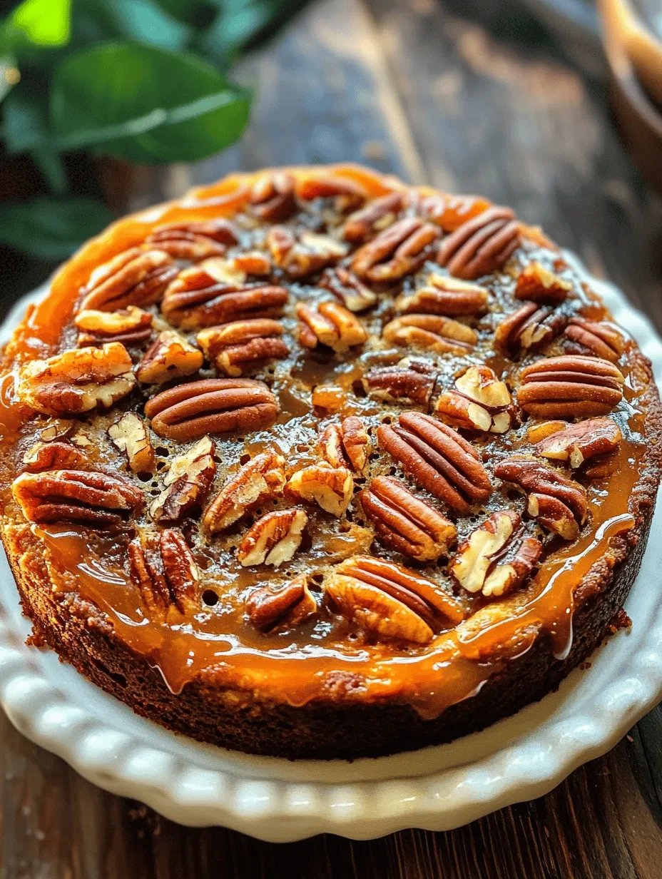 Upside-down cakes have a special place in the hearts of dessert lovers, offering a delightful surprise with each slice. The unique presentation, with caramelized fruit or nuts sitting atop a moist cake, creates a visually stunning dessert that captures attention at any gathering. Among these charming confections, the Upside-Down Caramel Pecan Cake stands out with its exquisite balance of sweet caramel and crunchy pecans. This cake not only showcases rich flavors but also embodies a comforting sense of home, making it a perfect centerpiece for family gatherings, festive celebrations, or a cozy evening treat.