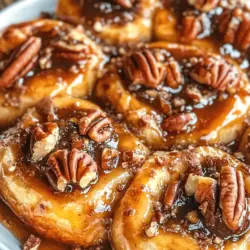 There's something undeniably delightful about warm, gooey pecan sticky buns. The aroma of freshly baked cinnamon rolls wafting through the kitchen can awaken even the sleepiest of souls, drawing everyone to the breakfast table with eager anticipation. These sticky buns are a celebration of sweetness and texture, featuring a luscious caramel-like sauce infused with the rich, nutty flavor of pecans. They are not just a treat; they are an experience that transforms an ordinary meal into a memorable occasion.