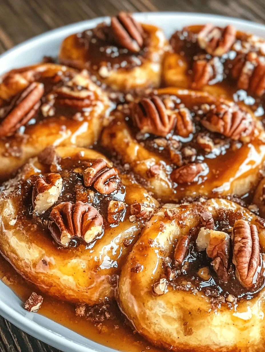 There's something undeniably delightful about warm, gooey pecan sticky buns. The aroma of freshly baked cinnamon rolls wafting through the kitchen can awaken even the sleepiest of souls, drawing everyone to the breakfast table with eager anticipation. These sticky buns are a celebration of sweetness and texture, featuring a luscious caramel-like sauce infused with the rich, nutty flavor of pecans. They are not just a treat; they are an experience that transforms an ordinary meal into a memorable occasion.