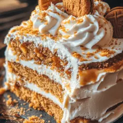 The Biscoff Bliss Cake is a harmonious blend of flavors and textures that captures the essence of the iconic Biscoff cookie. With its layers of moist cake, rich cookie butter, and airy whipped cream, each bite delivers a delightful experience. The cake is not overly sweet, allowing the caramel notes from the Biscoff cookie butter to shine through while being balanced by the freshness of whipped cream. The addition of crushed Biscoff cookies in the layers and as a decorative element adds a satisfying crunch, enhancing the overall experience of this delectable dessert.