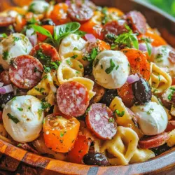 Pasta salads are a beloved staple in many households, particularly during the warmer months when gatherings and barbecues become frequent. They are versatile, easy to prepare, and can be served as a side dish or a main course, making them an ideal choice for potlucks, picnics, and family dinners. One such delightful pasta salad is the Salami-Mozzarella Tortellini Pasta Salad. This refreshing and satisfying dish combines the rich flavors of salami and creamy mozzarella with the delightful texture of cheese tortellini, all tossed in a zesty Italian dressing.