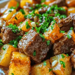 In the realm of comfort food, few dishes are as inviting and heartwarming as Slow Cooker Garlic Butter Beef Bites & Potatoes. This recipe is not just a meal; it’s a cozy embrace in bowl form, perfect for those busy weeknights when the last thing on your mind is slaving over a hot stove. With the rich flavors of garlic, creamy butter, and tender beef, every bite delivers a symphony of taste that resonates with both novice cooks and experienced chefs.