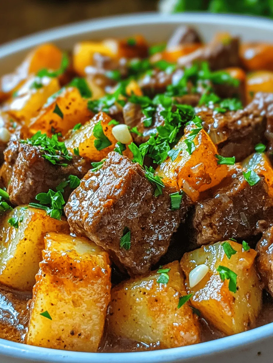 In the realm of comfort food, few dishes are as inviting and heartwarming as Slow Cooker Garlic Butter Beef Bites & Potatoes. This recipe is not just a meal; it’s a cozy embrace in bowl form, perfect for those busy weeknights when the last thing on your mind is slaving over a hot stove. With the rich flavors of garlic, creamy butter, and tender beef, every bite delivers a symphony of taste that resonates with both novice cooks and experienced chefs.