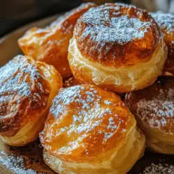 Imagine a fluffy, golden pastry, warm and slightly crisp on the outside, giving way to a soft, airy interior. This is the essence of French beignets—beloved treats that have woven themselves into the fabric of French cuisine and culture. Traditionally enjoyed during celebrations or as a decadent morning delight, beignets are often dusted with powdered sugar and paired with coffee or hot chocolate. Their delightful texture and rich flavor make them a favorite among sweet tooth enthusiasts.