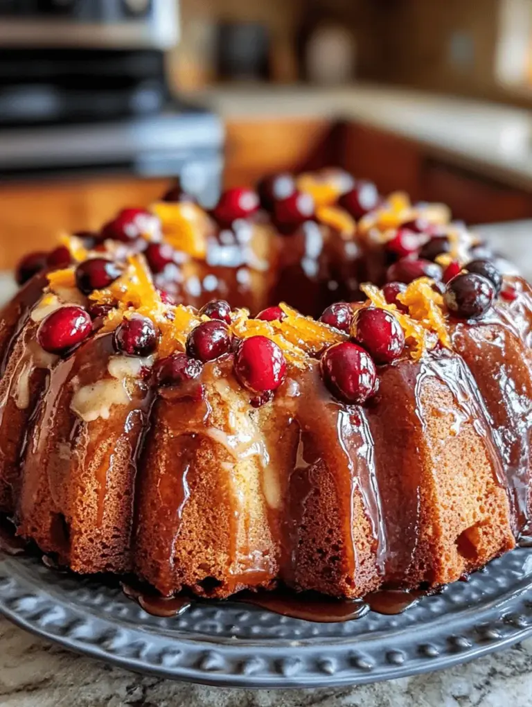 As the holiday season approaches, our thoughts often turn to festive gatherings filled with delightful flavors and joyful memories. One dessert that perfectly encapsulates the spirit of the season is the Cranberry Orange Bliss Bundt Cake. This stunning cake is not just a treat for the eyes; it’s a delicious combination of tart cranberries and zesty oranges, creating a harmony of flavors that will leave your guests craving more. Whether you’re hosting a holiday party, celebrating a special occasion, or simply indulging in a cozy night at home, this cake is the ideal centerpiece.