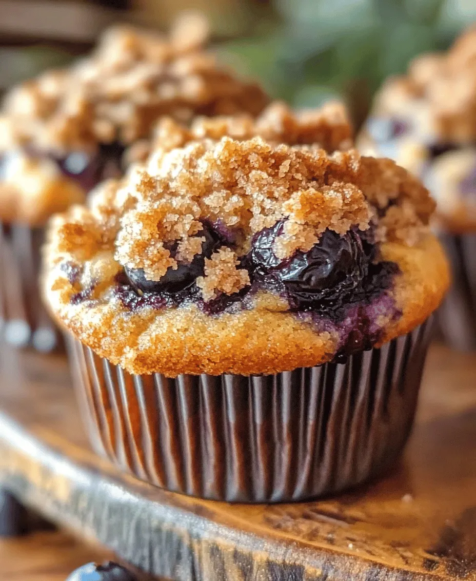 Blueberry muffins have a timeless appeal that transcends generations, making them a beloved staple in many households. Their inviting aroma and delightful flavor make them a favorite for breakfast, snacks, or even as an afternoon treat. The combination of sweet, juicy blueberries and tender, fluffy muffin batter creates a delightful experience in every bite. In today's article, we will explore the delightful world of muffins, focusing on the recipe for <strong></noscript>Delightful Blueberry Bliss Muffins with Crunchy Streusel. This recipe elevates the classic blueberry muffin to new heights with a delectable streusel topping that adds a satisfying crunch.” /></p>
<p></p>
<h3>Whisking Wet Ingredients</h3>
<p></p>
<p>To create moist and flavorful muffins, the first step is to properly whisk the wet ingredients. Begin by measuring out your ingredients: you will need buttermilk, melted butter, eggs, and vanilla extract. Place the buttermilk in a large mixing bowl, followed by the melted butter. It’s important that the butter is not too hot, as this can cook the eggs when added. Whisk these together until they form a smooth mixture.</p>
<p></p>
<p>Next, crack the eggs into a separate bowl to avoid any shell mishaps, then add them to the buttermilk mixture along with the vanilla extract. Whisk vigorously until the mixture is completely smooth, ensuring there are no lumps. This step is crucial as it allows the flavors to meld together, creating a rich base for your muffins. The buttermilk not only adds moisture but also reacts with the baking soda, contributing to a tender texture.</p>
<p></p>
<h3>Combining Mixtures</h3>
<p></p>
<p>Now that you have your wet ingredients ready, it’s time to combine them with the dry ingredients. In a separate bowl, whisk together the all-purpose flour, baking powder, baking soda, and salt. When you’re ready to combine the mixtures, pour the wet ingredients into the bowl of dry ingredients. Use a spatula or wooden spoon to gently mix the two together.</p>
<p></p>
<p>Be cautious during this step; overmixing is one of the most common pitfalls in muffin baking. Overmixing leads to gluten development, which can create dense, chewy muffins instead of light and fluffy ones. Aim for a few visible streaks of flour when you stop mixing. The batter should be somewhat lumpy, which is perfectly okay. Remember, a few lumps are signs of a well-made muffin batter.</p>
<p></p>
<h3>Folding in Blueberries</h3>
<p></p>
<p>With the batter combined, it’s time to fold in the blueberries. If you’re using fresh blueberries, rinse them gently under cold water and pat them dry with a paper towel. If using frozen blueberries, do not thaw them beforehand; this helps to keep their shape during baking. Sprinkle the blueberries over the batter and use a spatula to carefully fold them in. Aim to distribute them evenly without breaking them apart, which can turn your batter a lovely shade of blue but will also affect the final presentation.</p>
<p></p>
<p>Folding is a gentle technique where you lift the batter from the bottom of the bowl and fold it over the blueberries. This helps maintain the integrity of the berries, ensuring they remain whole and burst with flavor in every bite.</p>
<p></p>
<h3>Making the Streusel</h3>
<p></p>
<p>Now let’s create the crunchy streusel topping that will take your muffins to the next level. In a medium bowl, combine flour, brown sugar, granulated sugar, and a pinch of salt. Add cold, cubed butter to the mixture. Using a fork or your fingers, work the butter into the dry ingredients until the mixture resembles coarse crumbs. The key here is to keep the butter cold, which will result in a delightful crunch when baked.</p>
<p></p>
<p>For an extra touch, consider adding a dash of cinnamon or a handful of oats for texture. Once you achieve the right consistency, set the streusel aside until you’re ready to top your muffins.</p>
<p></p>
<h3>Filling Muffin Cups</h3>
<p></p>
<p>Before you fill your muffin cups, preheat your oven to 375°F (190°C). Line a muffin tin with paper liners or lightly grease it to ensure easy removal. Using a cookie scoop or a measuring cup, fill each muffin cup about two-thirds full with the batter. This will give the muffins room to rise without overflowing.</p>
<p></p>
<p>After portioning out the batter, sprinkle a generous amount of streusel topping on each muffin. This will create a deliciously crunchy layer on top, complementing the moist interior of the muffin.</p>
<p></p>
<h3>Baking Process</h3>
<p></p>
<p>Bake your muffins in the preheated oven for approximately 18 to 22 minutes. To check for doneness, insert a toothpick into the center of a muffin; if it comes out clean or with a few moist crumbs, your muffins are ready. Keep an eye on the tops—when they turn a golden brown and spring back when lightly pressed, it’s a good sign they are done.</p>
<p></p>
<h3>Cooling and Serving</h3>
<p></p>
<p>Once baked, remove the muffins from the oven and let them cool in the pan for about five minutes. This allows them to set and makes them easier to remove without falling apart. After five minutes, carefully transfer the muffins to a wire rack to cool completely. For the best taste and texture, enjoy them warm or at room temperature.</p>
<p></p>
<p>These blueberry muffins are delightful on their own, but you can also serve them with a pat of butter, a drizzle of honey, or even a dollop of cream cheese frosting for an indulgent treat. They make a perfect breakfast option, a snack for any time of the day, or even a sweet addition to brunch gatherings.</p>
<p></p>
<h3>Common Mistakes to Avoid When Baking Muffins</h3>
<p></p>
<p>Baking muffins may seem straightforward, but there are a few common mistakes that can affect the outcome:</p>
<p></p>
<p>1. <strong>Overmixing the Batter</strong>: Overmixing is the leading cause of tough muffins. Remember to mix just until combined for a light and fluffy texture.</p>
<p></p>
<p>2. <strong>Incorrect Oven Temperature</strong>: Always preheat your oven accurately. An oven that’s too hot can burn the tops while leaving the insides undercooked. Use an oven thermometer if necessary to ensure proper baking conditions.</p>
<p></p>
<p>3. <strong>Using Stale Ingredients</strong>: Freshness matters. Using stale baking powder or old flour can lead to muffins that don’t rise properly or taste flat. Always check the expiration dates of your ingredients before you start.</p>
<p></p>
<h3>Nutritional Information of Blueberry Bliss Muffins</h3>
<p></p>
<p>These blueberry bliss muffins are not just delicious; they also offer a range of nutritional benefits. Each muffin contains approximately 200 calories, 8 grams of fat, and 14 grams of sugar. The incorporation of fresh blueberries adds antioxidants and vitamins, making these muffins a healthier option compared to many store-bought versions.</p>
<p></p>
<p>For those looking to make healthier choices, consider these substitutions:</p>
<p>– <strong>Whole Wheat Flour</strong>: Replace half or all of the all-purpose flour with whole wheat flour for added fiber.</p>
<p>– <strong>Reduced Sugar</strong>: Cut down the sugar content by using applesauce or mashed bananas as natural sweeteners.</p>
<p>– <strong>Greek Yogurt</strong>: Swap buttermilk for Greek yogurt to increase protein content while maintaining moisture.</p>
<p></p>
<h3>Variations to Try with Blueberry Muffins</h3>
<p></p>
<p>Feel free to get creative with this base recipe! Here are some variations to consider:</p>
<p></p>
<p>– <strong>Adding Spices</strong>: Enhance the flavor profile by incorporating spices like cinnamon, nutmeg, or even a hint of lemon zest for a refreshing twist.</p>
<p></p>
<p>– <strong>Incorporating Nuts or Seeds</strong>: Add a handful of chopped walnuts, pecans, or chia seeds for additional texture and nutrition.</p>
<p></p>
<p>– <strong>Exploring Other Fruits</strong>: Experiment with alternative fruits such as raspberries, blackberries, or even diced peaches and apples for different flavor profiles.</p>
<p></p>
<h3>Conclusion</h3>
<p></p>
<p>Baking blueberry muffins is a joyous experience that fills your kitchen with warmth and delightful aromas. This recipe not only satisfies your cravings for a sweet treat but also provides an opportunity to customize and experiment with flavors that suit your palate. Whether you stick to the classic recipe or venture into new variations, these muffins are sure to bring comfort and joy to your home.</p>
<p></p>
<p>We encourage you to try this recipe and make it your own. Share your experiences and variations with friends and family, and relish the satisfaction of homemade treats. There’s nothing quite like the taste of freshly baked blueberry muffins, and once you’ve made them yourself, you’ll understand the true comfort they bring. Happy baking!</p>
<div id=