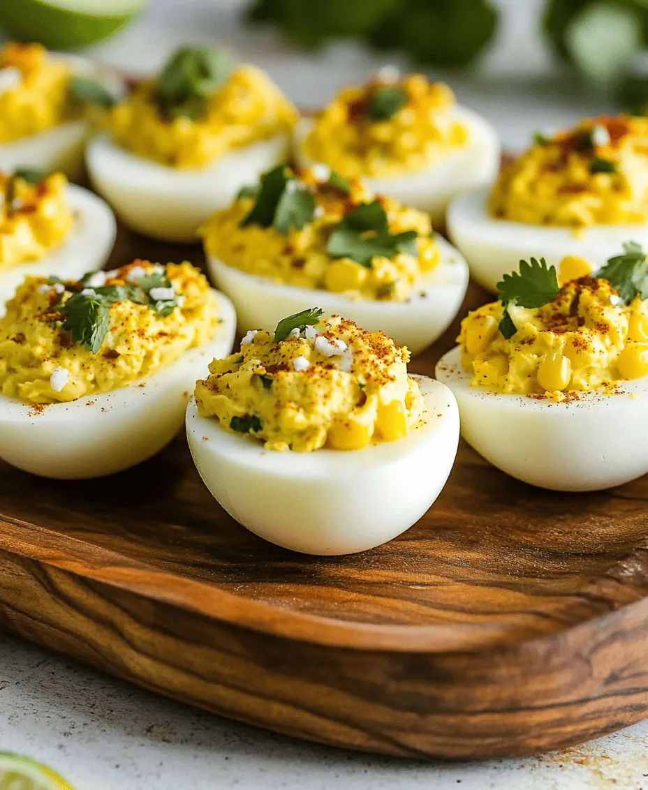 Deviled eggs have long been a beloved staple of gatherings, parties, and picnics, celebrated for their creamy texture and rich, savory flavor. This classic appetizer is not only easy to prepare but also highly adaptable, allowing for a variety of creative twists that cater to different tastes. Among the many variations, one standout recipe is the Mexican Street Corn Deviled Eggs, which combines the traditional charm of deviled eggs with the vibrant and bold flavors of Mexican street corn, known as elote.