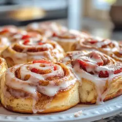 Imagine waking up to the delightful aroma of freshly baked cinnamon rolls wafting through your kitchen, a warm hug of comfort on a lazy weekend morning. Now, elevate that experience with a burst of vibrant, sun-kissed flavor by incorporating juicy strawberries into the mix. Strawberry Swirl Cinnamon Rolls are a unique twist on the classic cinnamon roll, marrying the warm spiciness of cinnamon with the refreshing sweetness of strawberries. This recipe not only satisfies your sweet tooth but also showcases the beauty of seasonal produce, making it an ideal treat for spring and summer gatherings.