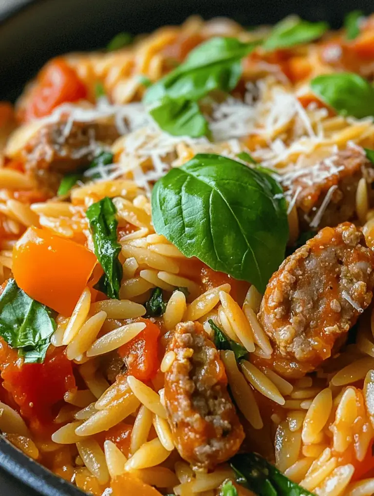 Italian Sausage Orzo Delight is a dish that embodies comfort and flavor, making it a beloved choice for families and food enthusiasts alike. This hearty meal combines the rich, savory taste of Italian sausage with the delightful texture of orzo pasta, creating a satisfying dish that’s sure to please everyone at the table. The beauty of this recipe lies not only in its deliciousness but also in its simplicity; it's a one-pan meal that minimizes cleanup while maximizing flavor.