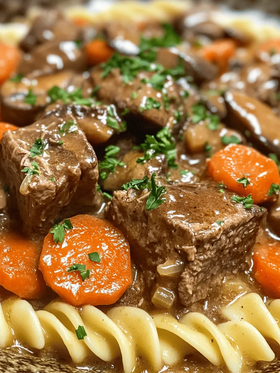 If you’re searching for a comforting dish that brings warmth and satisfaction to your dining table, look no further than the Slow Cooker Pot Roast Beef Stroganoff Delight. This classic recipe fuses tender, flavorful beef with a creamy sauce, perfectly complemented by mushrooms and vegetables, all brought together effortlessly in your slow cooker. The beauty of this dish lies not only in its rich flavor and hearty texture but also in the ease of preparation.