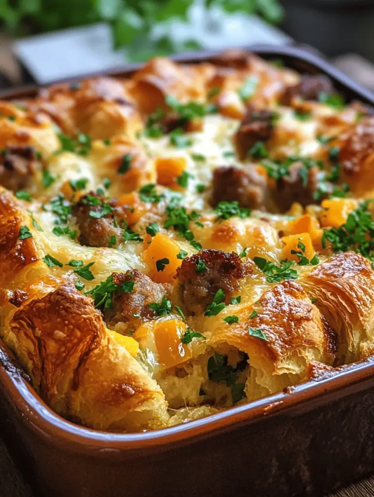 When it comes to breakfast, nothing quite captures the comfort of a warm, flavorful dish like a Croissant Bake Breakfast Casserole. This delightful recipe combines flaky, buttery croissants with rich, savory ingredients, resulting in a dish that is not only satisfying but also visually appealing. The appeal of this casserole lies in its ability to bring together the best aspects of breakfast in a single serving, making it perfect for busy mornings or leisurely brunch gatherings.