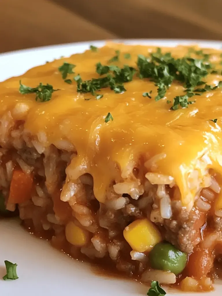 When it comes to comfort food, few dishes can rival the heartwarming appeal of a cheesy ground beef and rice casserole. This classic dish brings together the savory, satisfying flavors of ground beef, tender rice, and creamy cheese, creating a meal that is both hearty and soul-soothing. Perfect for a busy weeknight or a family gathering, this casserole is a one-pot wonder that embodies the essence of home-cooked goodness.