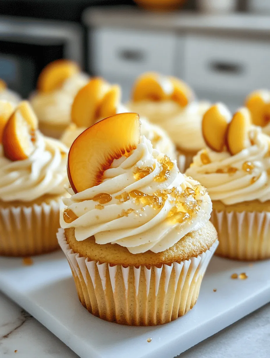 Welcome to the delightful world of baking, where every sweet creation tells a story. Today, we will embark on a scrumptious adventure with Honey Peach Cream Cheese Cupcakes, a dessert that beautifully combines the sweet, succulent flavor of ripe peaches with the rich, creamy texture of cream cheese and the natural sweetness of honey. These cupcakes are not just a treat for your taste buds; they are a perfect choice for summer gatherings, birthday celebrations, or simply a sweet indulgence to brighten your day at home.