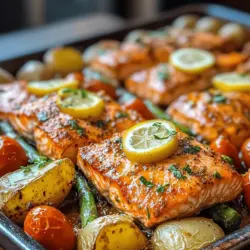 In today's fast-paced world, finding the balance between a healthy diet and a busy lifestyle can often feel overwhelming. With the constant hustle and bustle, many of us seek meals that are not only nutritious but also quick to prepare and delicious. One such dish that perfectly encapsulates this balance is the Zesty Sheet Pan Lemon Garlic Salmon & Veggies. This recipe combines the vibrant flavors of lemon and garlic with the freshness of seasonal vegetables, making it a delightful choice for any weeknight dinner.