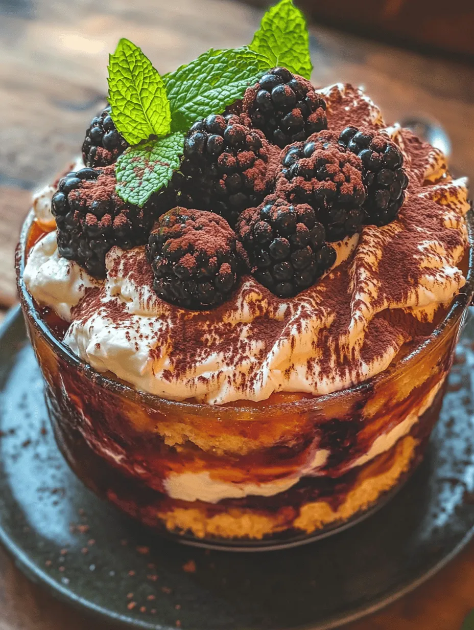 Tiramisu, the beloved Italian dessert, has garnered a reputation as a comforting and indulgent treat that appeals to dessert lovers around the globe. Traditionally composed of layers of coffee-soaked ladyfingers and a rich mascarpone cheese mixture, tiramisu has inspired countless variations, each bringing a unique twist to this classic dish. Among them, the Blackberry Tiramisu Delight stands out, not only for its delightful flavor but also for its stunning visual presentation.