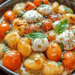 Welcome to a delightful culinary journey that brings you the essence of comfort food in just 30 minutes! Today, we are diving into the delicious world of Creamy Tomato Gnocchi with Burrata. This dish is not only a feast for the eyes with its vibrant colors but also a true indulgence for your taste buds. Imagine pillowy potato gnocchi swimming in a rich and creamy tomato sauce, all crowned with luscious burrata cheese that melts into the dish, creating an irresistible combination of flavors and textures.