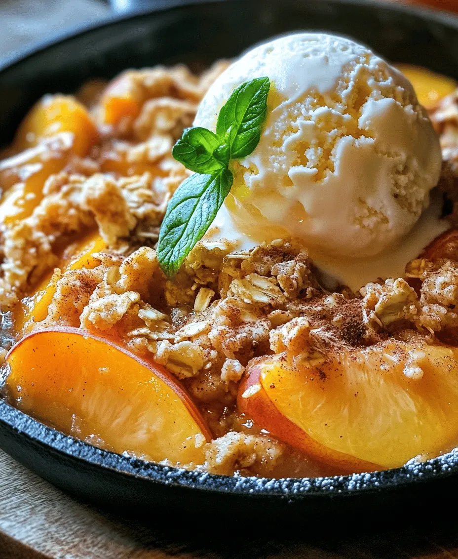 As the sun shines brightly and summer beckons, there's nothing quite like indulging in a dessert that captures the essence of the season. Enter the One-Pan Peach Crisp Delight, a luscious treat that merges the juicy sweetness of ripe peaches with a crunchy, golden oat topping. This simple yet satisfying dessert is perfect for summer gatherings, casual family dinners, or even as a delightful end to a busy weeknight meal. With its comforting flavors and heartwarming aroma, this peach crisp not only satisfies your sweet tooth but also celebrates the natural sweetness of fresh, in-season peaches.