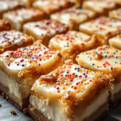 If you’re searching for a dessert that beautifully marries two beloved classics, look no further than Sugar Cookie Cheesecake Bars. This delightful recipe combines the soft, buttery goodness of sugar cookies with the creamy richness of cheesecake, creating a treat that is both indulgent and satisfying. The contrast of textures—crispy cookie base and velvety cheesecake filling—makes each bite a delightful experience.