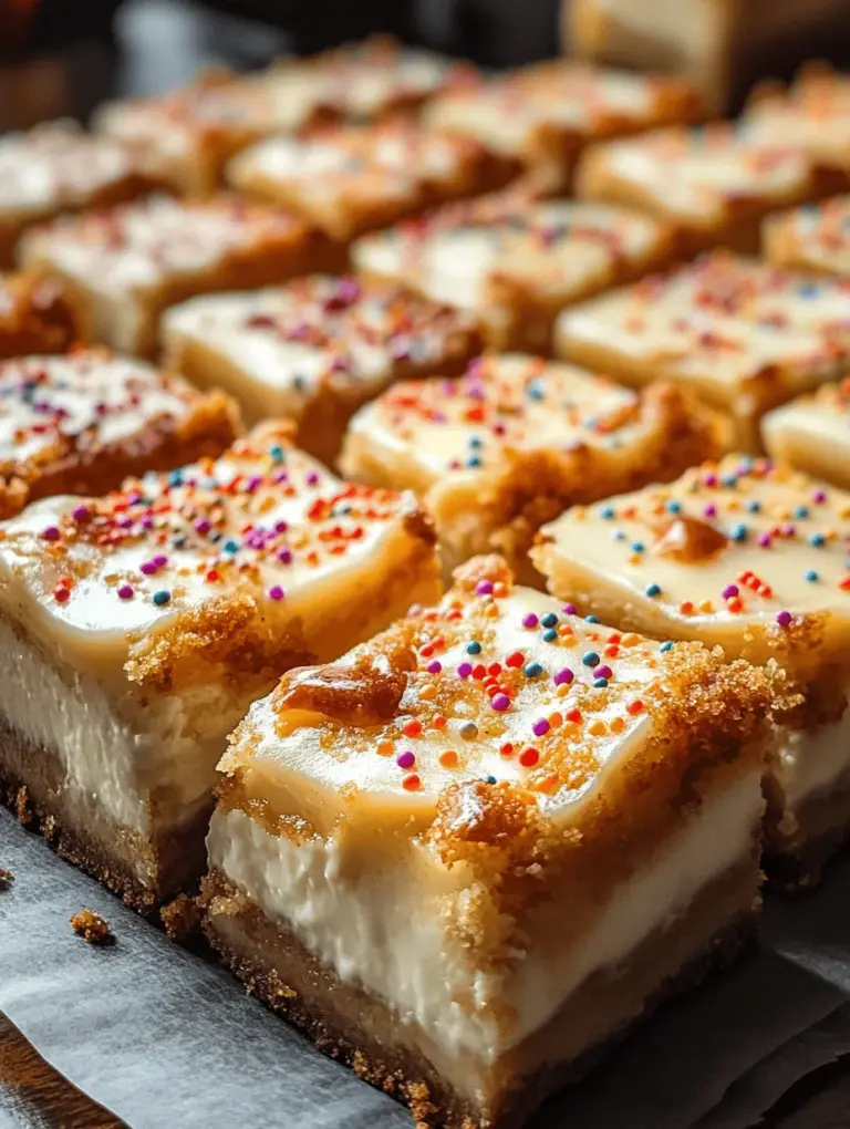 If you’re searching for a dessert that beautifully marries two beloved classics, look no further than Sugar Cookie Cheesecake Bars. This delightful recipe combines the soft, buttery goodness of sugar cookies with the creamy richness of cheesecake, creating a treat that is both indulgent and satisfying. The contrast of textures—crispy cookie base and velvety cheesecake filling—makes each bite a delightful experience.