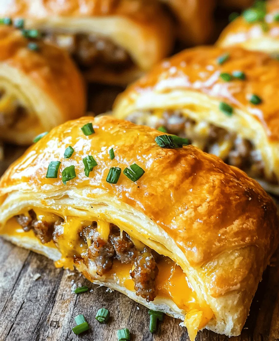 Breakfast is often heralded as the most important meal of the day, setting the tone for our energy levels and productivity. With busy mornings and packed schedules, finding a breakfast option that is both convenient and satisfying can be a challenge. This is where the Breakfast Sausage Crescent Rolls shine. They encapsulate the essence of a hearty breakfast in a delightful, portable form. Imagine flaky, buttery crescent rolls enveloping savory sausage and melted cheese—each bite a perfect harmony of flavors that can be enjoyed at the breakfast table or on the go.