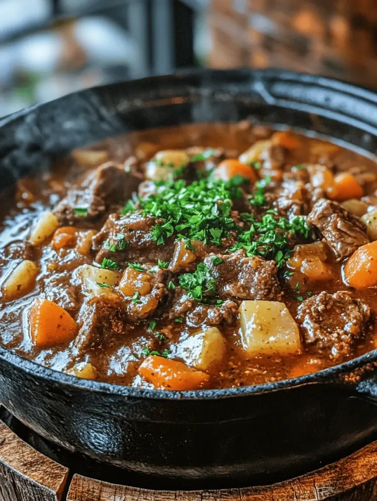 Beef stew is a dish that transcends time and geography, holding a special place in culinary traditions worldwide. This hearty dish, often simmering on the stovetop or bubbling away in a slow cooker, is not just a meal—it’s a warm embrace on a cold day, a comfort food that nourishes both body and soul. The rich aroma of beef cooking slowly with vegetables and herbs wafts through homes, drawing family members together and sparking conversations around the dinner table.