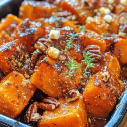 Sweet Harmony Candied Sweet Potatoes is a dish that embodies comfort and warmth, making it a cherished staple in many households. Known for their rich sweetness and soft, buttery texture, candied sweet potatoes have a way of bringing people together during family gatherings and festive occasions. This delightful recipe not only showcases the natural sweetness of the tubers but also enhances their flavor with a luscious glaze, creating a dish that is both visually appealing and irresistibly delicious.