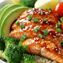 In the world of healthy eating, few dishes capture the essence of flavor and nutrition quite like Honey Garlic Salmon Bowls. This vibrant dish combines the rich, buttery taste of salmon with a sweet and savory honey garlic sauce, resulting in a meal that's not only satisfying but also packed with health benefits. The appeal of this recipe lies in its balance of flavors and its vibrant presentation, making it a feast for both the eyes and the palate.