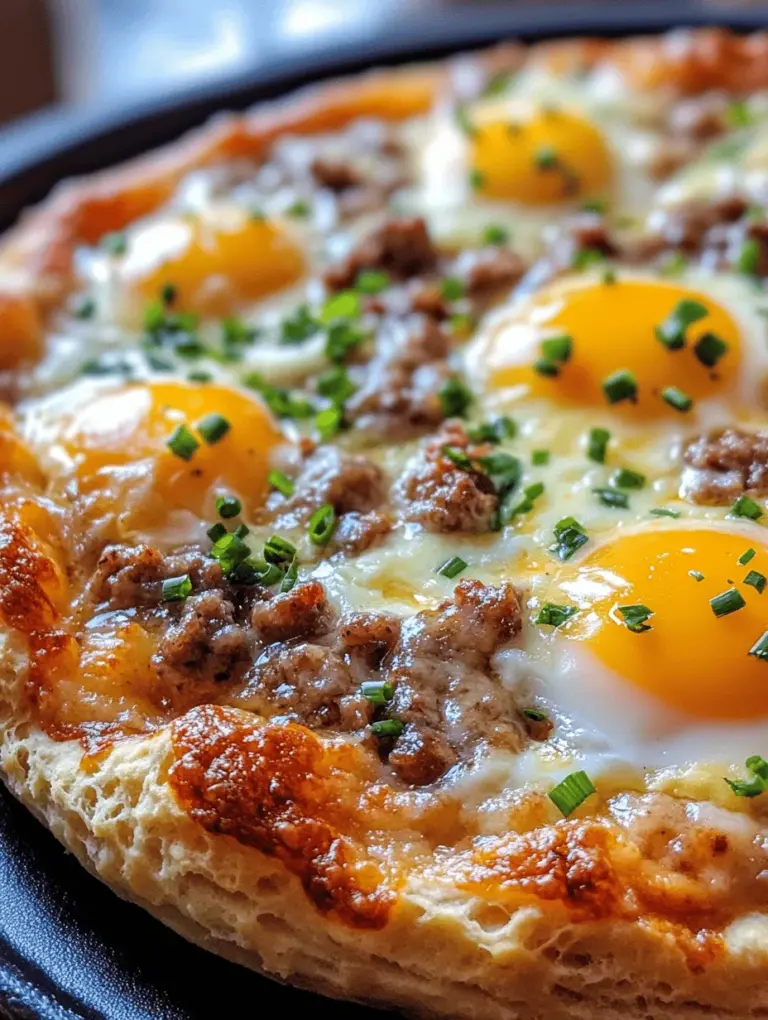 Breakfast is often hailed as the most important meal of the day, but it can also be one of the most exciting, especially when it comes to the trendy and indulgent creation known as breakfast pizza. This delightful dish combines the comforting elements of classic breakfast favorites—think fluffy biscuits, savory sausage, creamy gravy, and perfectly cooked eggs—into a deliciously satisfying pizza that is sure to elevate your morning routine. The Biscuits and Sausage Gravy Breakfast Pizza is not just a meal; it’s a celebration of flavors and textures, bringing together the best components of breakfast in a way that is both accessible and incredibly comforting.