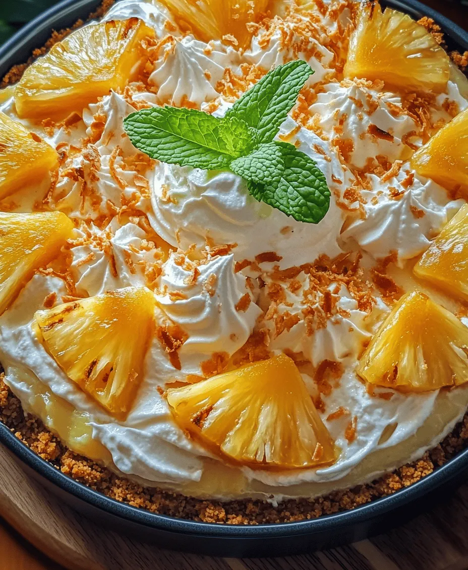 Imagine a slice of heaven on a plate, where the creamy richness of cream cheese meets the tropical sweetness of fresh pineapple. The Pineapple Cream Cheese Pie is not just a dessert; it's a delightful experience that transports your taste buds to a sun-kissed beach with every bite. This pie is perfect for any occasion, whether it’s a summer barbecue, a holiday gathering, or simply a treat for yourself. Its vibrant flavors and luscious texture make it a crowd-pleaser, enticing everyone to come back for seconds.