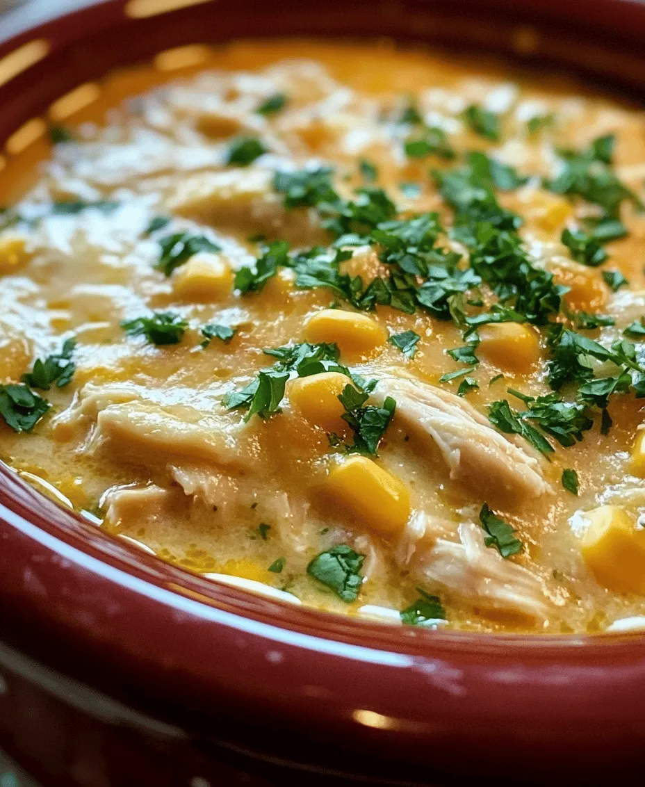 When the weather turns chilly and the days grow shorter, nothing warms the heart and soul quite like a bowl of hearty chili. Among the many variations of this beloved dish, <strong>Hearty Creamy Crockpot White Chicken Chili</strong> stands out as a comforting meal that is both satisfying and delicious. Perfect for family gatherings or a cozy night in, this chili offers a rich, creamy texture that will have everyone coming back for seconds.” /></p>
</p>
<h3>Suggestions on How to Check for Doneness in Chicken</h3>
</p>
<p>When preparing Hearty Creamy Crockpot White Chicken Chili, ensuring your chicken is fully cooked is essential for both safety and flavor. The best way to check for doneness is by using a meat thermometer. Insert the thermometer into the thickest part of the chicken breast; it should read at least 165°F (75°C). This ensures that harmful bacteria are killed, and the chicken is safe to eat.</p>
</p>
<p>If you don’t have a thermometer on hand, you can also check the doneness by cutting into the chicken. The meat should be opaque and no longer pink in the center, with juices running clear. For a more hands-on approach, you can shred the chicken with two forks right in the crockpot; if it pulls apart easily, it’s done.</p>
</p>
<h3>Creating the Creamy Base</h3>
</p>
<p>The richness and creaminess of this chili come from two key ingredients: cream cheese and sour cream. These components not only enhance the texture but also add a depth of flavor that makes this dish truly comforting and satisfying.</p>
</p>
<h4>Importance of Cream Cheese and Sour Cream</h4>
</p>
<p>Cream cheese gives the chili a velvety texture, while sour cream adds a tangy flavor that balances the heat from the spices and the savory chicken. Together, they create a creamy base that envelops the chicken and beans, making each spoonful rich and hearty.</p>
</p>
<h4>Tips on Melting the Cream Cheese Effectively</h4>
</p>
<p>To integrate cream cheese smoothly into your chili, it’s crucial to soften it before adding it to the crockpot. Here are some tips to ensure it melts perfectly:</p>
</p>
<p>1. <strong>Cube the Cream Cheese</strong>: Cut the cream cheese into small cubes to help it melt faster and more evenly.</p>
<p>2. <strong>Mix with Broth</strong>: Before adding it to the chili, whisk the cubed cream cheese with a small amount of the broth from the crockpot until smooth. This pre-mixing helps avoid clumps in the final dish.</p>
<p>3. <strong>Add Towards the End</strong>: Stir in the cream cheese during the last 30 minutes of cooking. This allows it to melt without becoming overcooked and grainy.</p>
</p>
<p>For a lighter version of this chili, consider substituting Greek yogurt for sour cream. Greek yogurt provides the same tangy flavor and creamy consistency, along with added protein and probiotics, making it a healthier option.</p>
</p>
<h3>Serving Suggestions</h3>
</p>
<p>Presentation is key when serving Hearty Creamy Crockpot White Chicken Chili. Here are some ideas to elevate your dining experience:</p>
</p>
<p>1. <strong>Garnish</strong>: Fresh cilantro adds a burst of color and freshness. Chopped green onions, diced avocado, and a sprinkle of shredded cheese can also enhance the chili’s appearance and flavor.</p>
<p>2. <strong>Lime Wedges</strong>: Offering lime wedges on the side allows guests to squeeze fresh lime juice over their chili, brightening the flavors and adding a zesty kick.</p>
<p>3. <strong>Accompaniments</strong>: Pair your chili with cornbread for a traditional touch or serve it with tortilla chips for a crunchy contrast. A simple green salad can also complement the richness of the chili and provide a refreshing balance.</p>
</p>
<h4>Presentation Techniques</h4>
</p>
<p>To create an inviting atmosphere, consider serving the chili in rustic bowls. Use a ladle for serving and arrange garnishes on a platter, allowing guests to customize their bowls. A colorful table setting with vibrant napkins and plates can also enhance the overall dining experience.</p>
</p>
<h3>Nutritional Information</h3>
</p>
<p>Understanding the nutritional value of your meal can help you make informed choices. Here’s a breakdown of the key nutrients per serving of Hearty Creamy Crockpot White Chicken Chili:</p>
</p>
<p>– <strong>Calories</strong>: Approximately 350 calories</p>
<p>– <strong>Protein</strong>: 30 grams</p>
<p>– <strong>Fat</strong>: 15 grams</p>
<p>– <strong>Carbohydrates</strong>: 30 grams</p>
<p>– <strong>Fiber</strong>: 5 grams</p>
<p>– <strong>Sodium</strong>: 800 mg</p>
</p>
<h4>Health Benefits of the Primary Ingredients</h4>
</p>
<p>Chicken is a lean protein source, providing essential amino acids necessary for muscle repair and growth. White beans, a key ingredient in this chili, are high in fiber, which aids digestion and helps maintain a healthy weight. The addition of bell peppers, onions, and spices contributes vitamins, antioxidants, and anti-inflammatory properties, making this dish not only comforting but also nourishing.</p>
</p>
<p>To balance the meal, consider serving it with a side of steamed vegetables or a light salad, which can add additional fiber and nutrients without adding too many calories.</p>
</p>
<h3>Storing and Reheating Tips</h3>
</p>
<p>Hearty Creamy Crockpot White Chicken Chili is perfect for meal prep, and knowing how to store and reheat it properly can enhance your enjoyment of leftovers.</p>
</p>
<h4>Best Practices for Storing Leftover Chili</h4>
</p>
<p>1. <strong>Refrigeration</strong>: Allow the chili to cool to room temperature before transferring it to an airtight container. It can be stored in the refrigerator for up to four days.</p>
<p>2. <strong>Freezing</strong>: For longer storage, freeze the chili in a freezer-safe container or zip-top bag. Make sure to remove as much air as possible to prevent freezer burn. It can last up to three months in the freezer.</p>
</p>
<h4>Instructions for Proper Reheating</h4>
</p>
<p>When it comes time to enjoy your leftovers, reheat the chili gently:</p>
</p>
<p>– <strong>On the Stove</strong>: Pour the chili into a pot and heat over medium-low heat, stirring occasionally until warmed through. You may need to add a splash of chicken broth to loosen it up.</p>
<p>– <strong>In the Microwave</strong>: Place the chili in a microwave-safe bowl, cover it with a microwave-safe lid, and heat in 30-second intervals, stirring in between, until hot.</p>
</p>
<h4>Flavor Improvements</h4>
</p>
<p>Interestingly, chili often tastes even better the day after it is made. Allowing the flavors to meld in the refrigerator overnight can enhance the overall taste, making your leftovers an enjoyable experience.</p>
</p>
<h3>Conclusion</h3>
</p>
<p>Hearty Creamy Crockpot White Chicken Chili is more than just a meal; it’s a comforting dish that brings warmth and joy to your dining table. The ease of preparation, combined with the rich flavors and creamy texture, makes it an ideal choice for busy weeknights or cozy gatherings with family and friends.</p>
</p>
<p>Sharing a homemade dish like this chili allows you to connect with loved ones, creating memories over a shared meal. As you prepare this recipe, you’ll discover the delight of enjoying each spoonful, knowing that it’s not only delicious but also packed with nutrients.</p>
</p>
<p>We encourage you to try this recipe and experience the comforting flavors of Hearty Creamy Crockpot White Chicken Chili. Whether you enjoy it on a chilly day or as a satisfying dinner option, this dish is sure to become a favorite in your household. Enjoy the process of making it, and savor the happiness that comes from sharing a meal made with love.</p>
<div id=