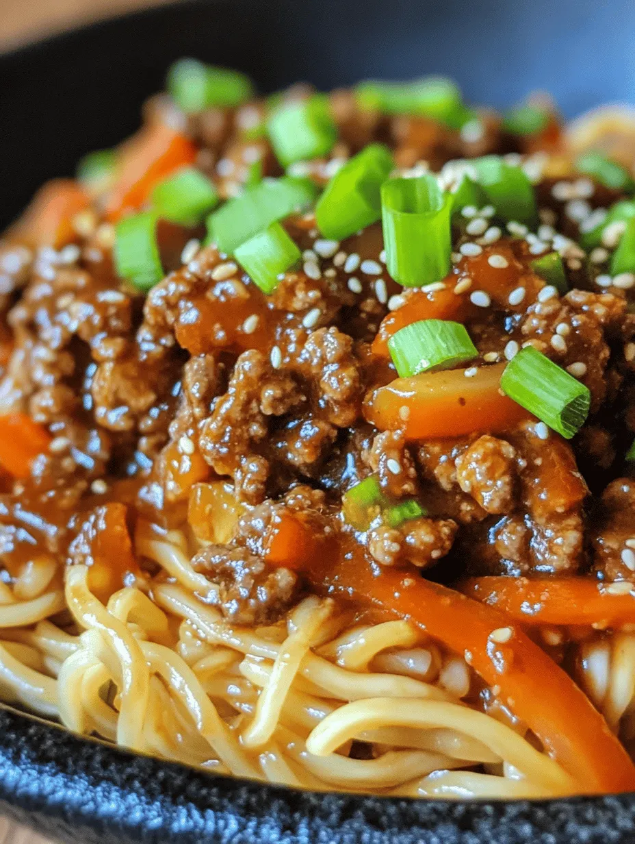 To truly appreciate Savory Mongolian Ground Beef Noodles, it’s essential to understand the key components that contribute to its delightful taste and texture. Each ingredient plays a vital role in creating a dish that is both satisfying and nutritious.