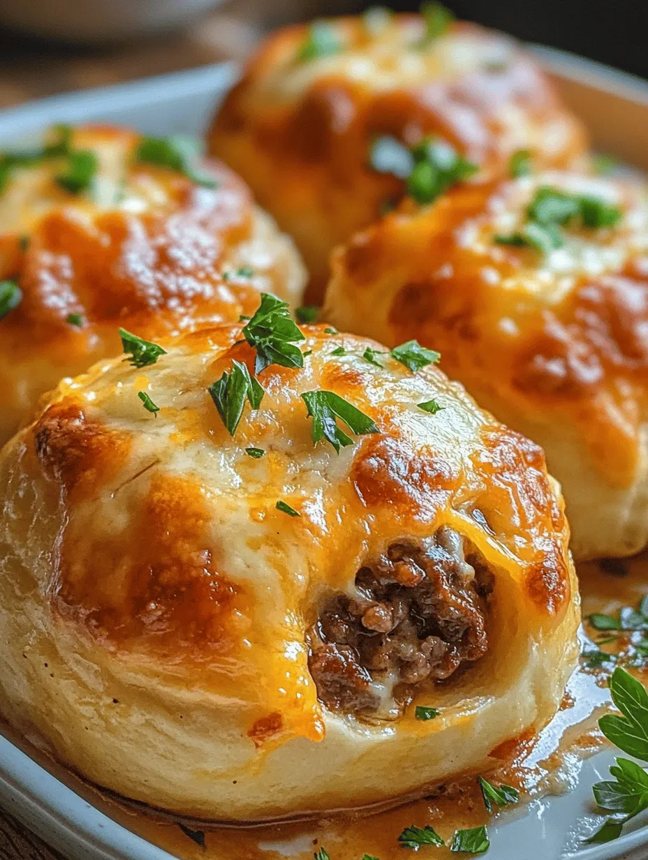 If you're looking for a mouthwatering recipe that combines comfort food with bold flavors, look no further than Garlic Parmesan Bacon Cheeseburger Bombs. This delicious fusion takes the beloved elements of a classic cheeseburger and wraps them in a warm, flaky crescent roll dough, making for a perfectly portable snack or meal option. These bombs are not just any ordinary cheeseburgers; they're packed with layers of flavor—savory garlic, rich parmesan, crispy bacon, and gooey cheese—all encased in a delightful dough.