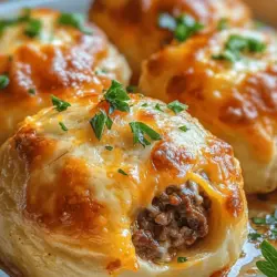 If you're looking for a mouthwatering recipe that combines comfort food with bold flavors, look no further than Garlic Parmesan Bacon Cheeseburger Bombs. This delicious fusion takes the beloved elements of a classic cheeseburger and wraps them in a warm, flaky crescent roll dough, making for a perfectly portable snack or meal option. These bombs are not just any ordinary cheeseburgers; they're packed with layers of flavor—savory garlic, rich parmesan, crispy bacon, and gooey cheese—all encased in a delightful dough.