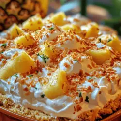 If you're looking for a dessert that embodies the joys of summer and brings a taste of the tropics to your table, look no further than the Pineapple Dream Dessert. This delightful treat combines the sweet, tangy flavors of fresh pineapple with a creamy, airy filling that melts in your mouth. It’s the perfect way to celebrate warm weather and is sure to impress your guests at summer gatherings, potlucks, and special occasions alike.