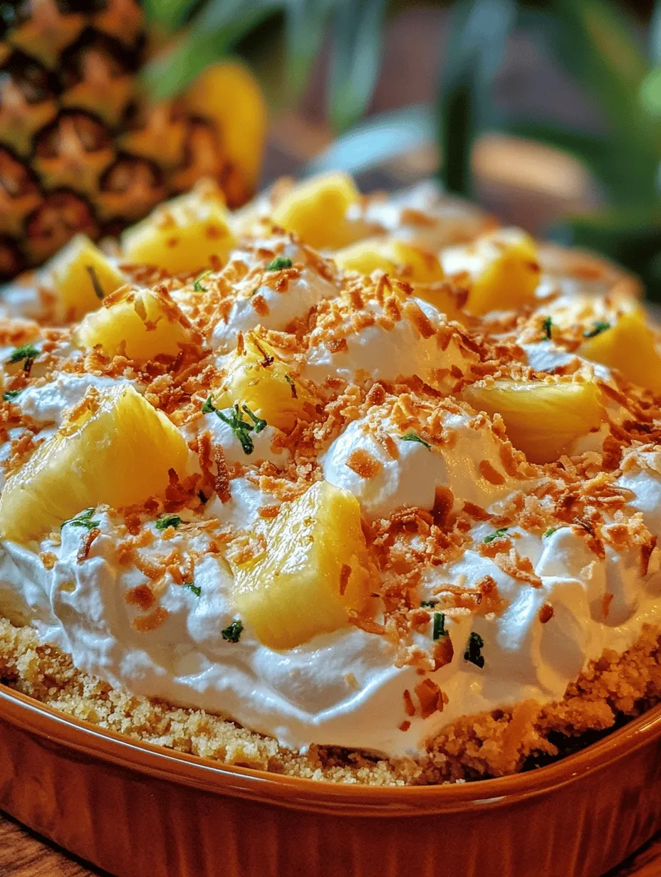 If you're looking for a dessert that embodies the joys of summer and brings a taste of the tropics to your table, look no further than the Pineapple Dream Dessert. This delightful treat combines the sweet, tangy flavors of fresh pineapple with a creamy, airy filling that melts in your mouth. It’s the perfect way to celebrate warm weather and is sure to impress your guests at summer gatherings, potlucks, and special occasions alike.