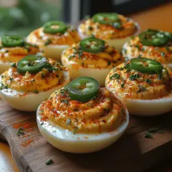 Deviled eggs have long been a staple appetizer at gatherings, parties, and family celebrations. This classic dish, known for its creamy filling and vibrant presentation, has delighted taste buds for generations. While traditional recipes often feature a simple mix of yolks, mayonnaise, and mustard, there’s always room for innovation in the kitchen. Enter our unique twist on the beloved deviled egg: the addition of creamy avocado and a spicy kick from sriracha sauce. This modern interpretation not only elevates the flavor profile but also incorporates fresh ingredients that enhance both taste and nutrition.