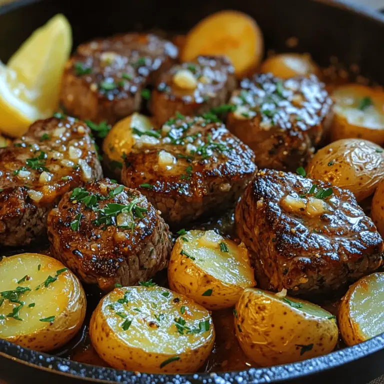 To ensure that your Savory Garlic Butter Steak Bites and Potatoes reach their full flavor potential, the quality of your ingredients cannot be overstated. Using fresh herbs, high-quality cuts of meat, and flavorful fats such as butter and olive oil will elevate your dish significantly. Let's take a closer look at the key ingredients that make this recipe shine.